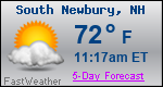 Weather Forecast for South Newbury, NH