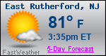 Weather Forecast for East Rutherford, NJ