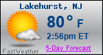 Weather Forecast for Lakehurst, NJ