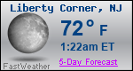 Weather Forecast for Liberty Corner, NJ