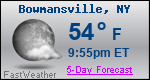 Weather Forecast for Bowmansville, NY