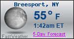 Weather Forecast for Breesport, NY