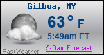 Weather Forecast for Gilboa, NY