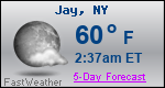 Weather Forecast for Jay, NY