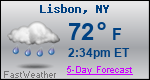 Weather Forecast for Lisbon, NY
