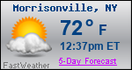 Weather Forecast for Morrisonville, NY