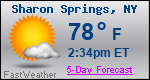 Weather Forecast for Sharon Springs, NY