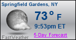 Weather Forecast for Springfield Gardens, NY