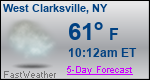 Weather Forecast for West Clarksville, NY
