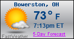 Weather Forecast for Bowerston, OH