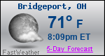 Weather Forecast for Bridgeport, OH