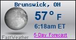 Weather Forecast for Brunswick, OH