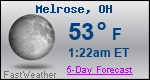 Weather Forecast for Melrose, OH