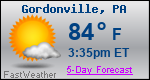 Weather Forecast for Gordonville, PA