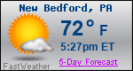 Weather Forecast for New Bedford, PA