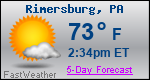 Weather Forecast for Rimersburg, PA