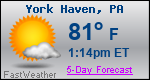 Weather Forecast for York Haven, PA