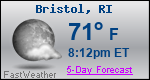 Weather Forecast for Bristol, RI