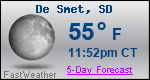 Weather Forecast for De Smet, SD