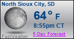Weather Forecast for North Sioux City, SD