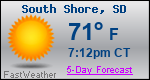 Weather Forecast for South Shore, SD