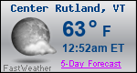 Weather Forecast for Center Rutland, VT