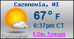 Weather Forecast for Cazenovia, WI