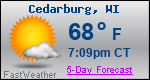 Weather Forecast for Cedarburg, WI