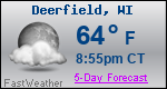 Weather Forecast for Deerfield, WI