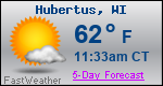 Weather Forecast for Hubertus, WI