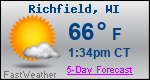 Weather Forecast for Richfield, WI
