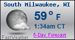 Weather Forecast for South Milwaukee, WI