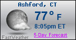 Weather Forecast for Ashford, CT