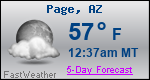 Weather Forecast for Page, AZ