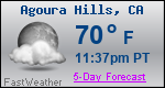 Weather Forecast for Agoura Hills, CA