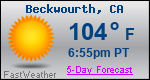 Weather Forecast for Beckwourth, CA