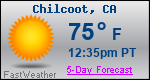 Weather Forecast for Chilcoot, CA