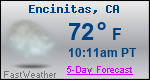 Weather Forecast for Encinitas, CA