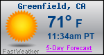 Weather Forecast for Greenfield, CA