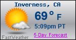 Weather Forecast for Inverness, CA