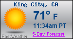 Weather Forecast for King City, CA
