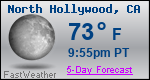Weather Forecast for North Hollywood, CA
