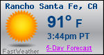 Weather Forecast for Rancho Santa Fe, CA