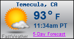 Weather Forecast for Temecula, CA