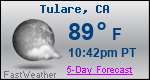 Weather Forecast for Tulare, CA