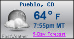 Weather Forecast for Pueblo, CO
