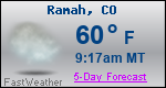 Weather Forecast for Ramah, CO