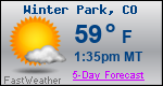 Weather Forecast for Winter Park, CO