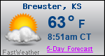 Weather Forecast for Brewster, KS