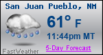Weather Forecast for San Juan Pueblo, NM